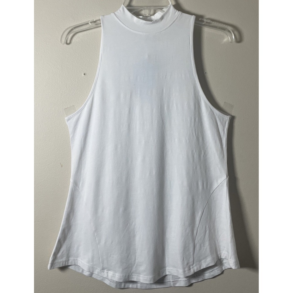 Alphalete White Mock Neck Sleeveless Tank Women's Size Medium NWT